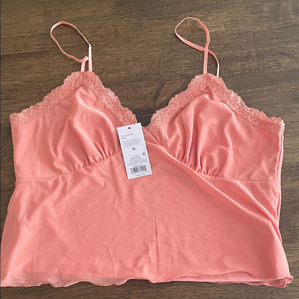 Wild Fable coral pink lined cami